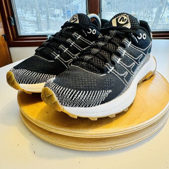 Merrell Womens Moab Flight Black Hiking Shoes Sneakers Size 5.5 - Picture 2 of 8